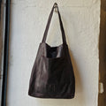 TOTE BOLSA CUERO MARRON | CADIZ