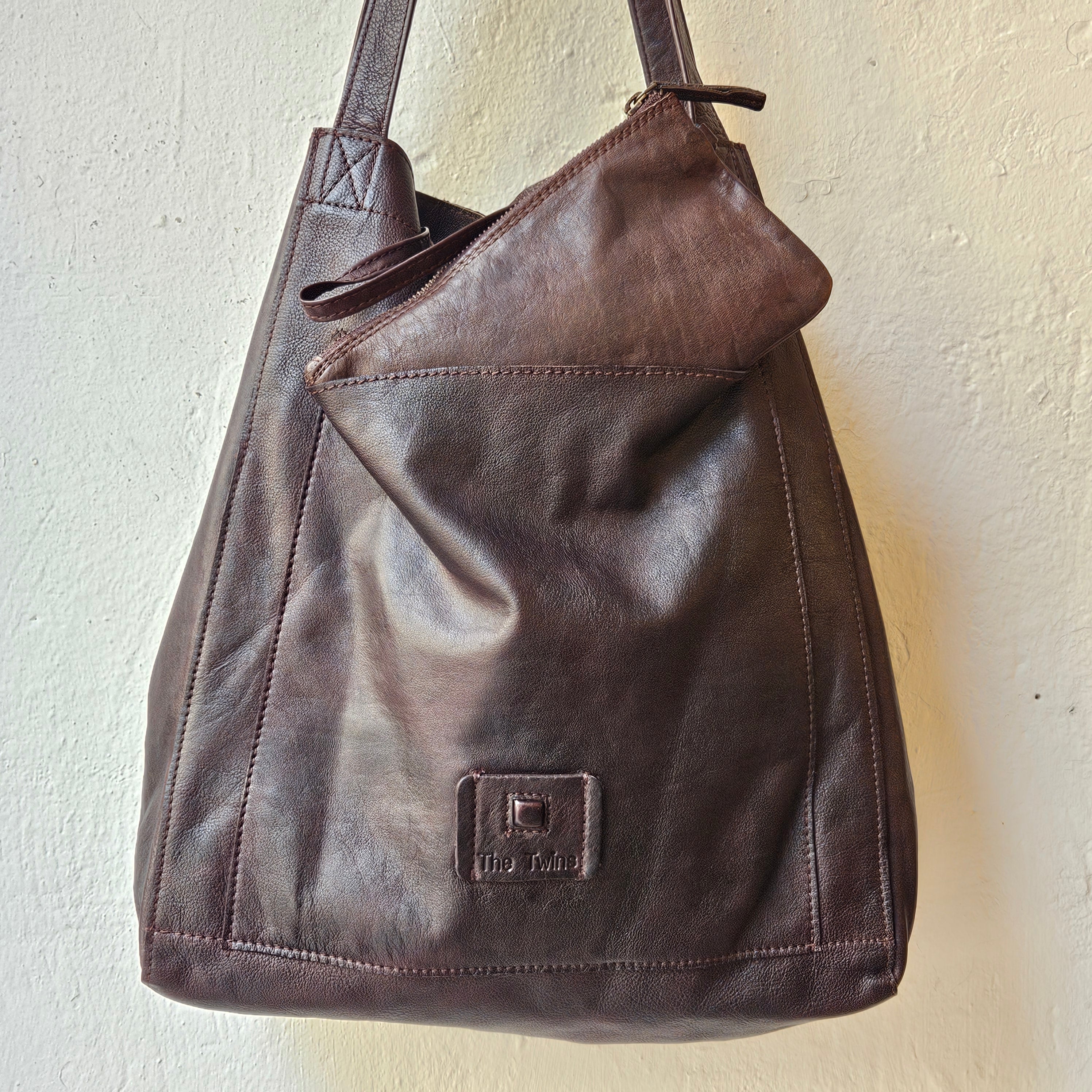TOTE BOLSA CUERO MARRÓN | CADIZ