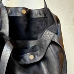 TOTE BOLSA CUERO NEGRO | CADIZ