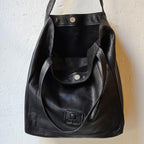 TOTE BOLSA CUERO NEGRO | CADIZ