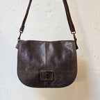 BOLSO SOLAPA CUERO MARRON | CÁDIZ