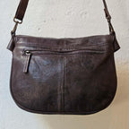 BOLSO SOLAPA CUERO MARRON | CÁDIZ