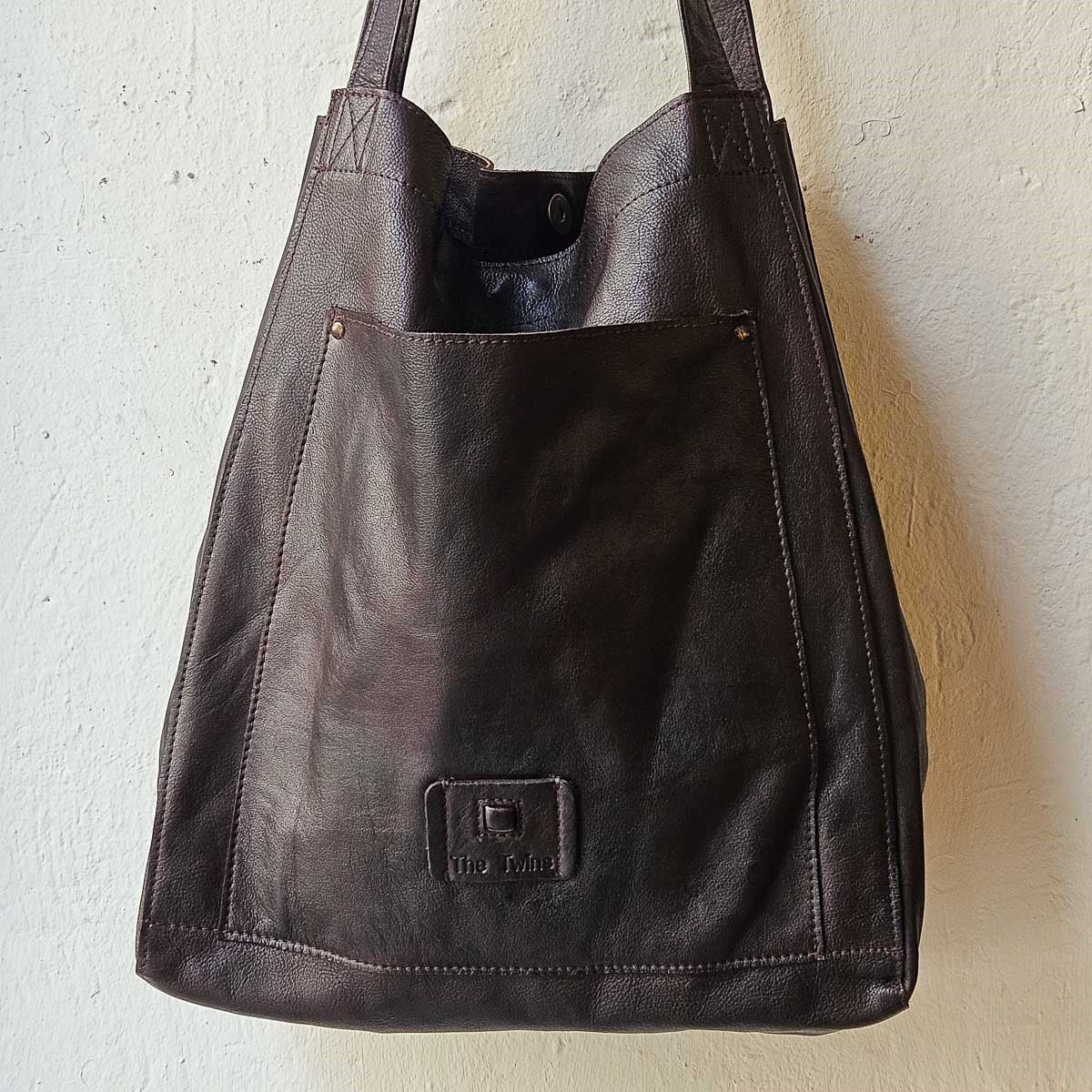TOTE BOLSA CUERO MARRÓN | CADIZ