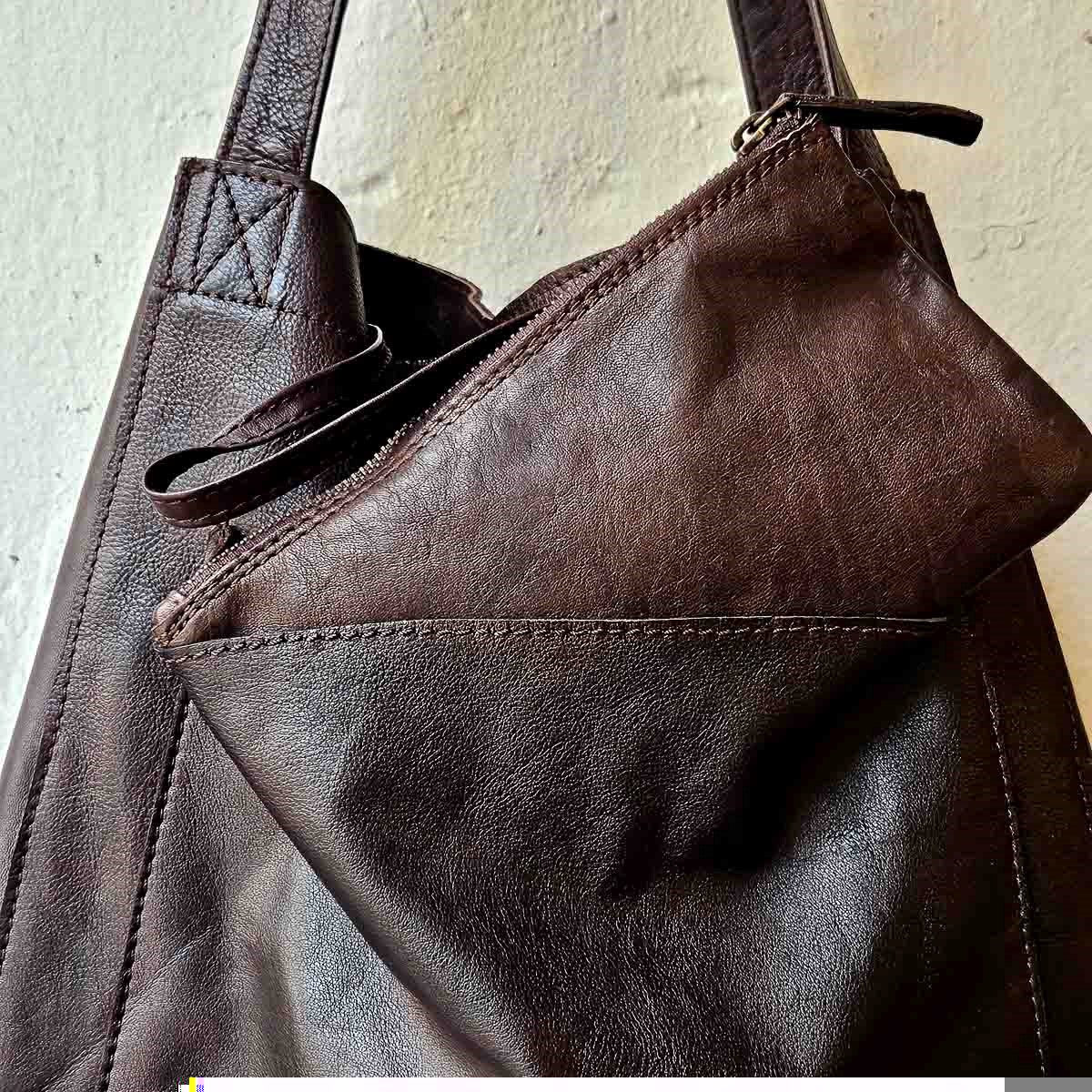TOTE BOLSA CUERO MARRÓN | CADIZ