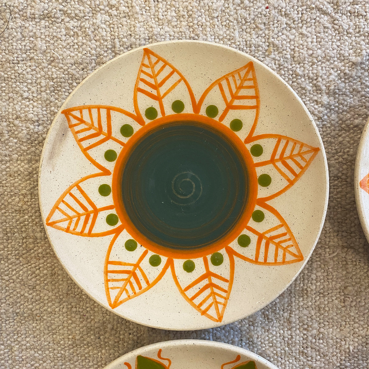 SET OF 4 DECORATED BREAD PLATES N2 | GALICIA