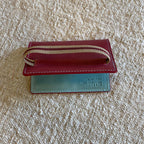 TARJETERO BURDEOS VERDE AGUA | VALENTÍN DEL BARRIO