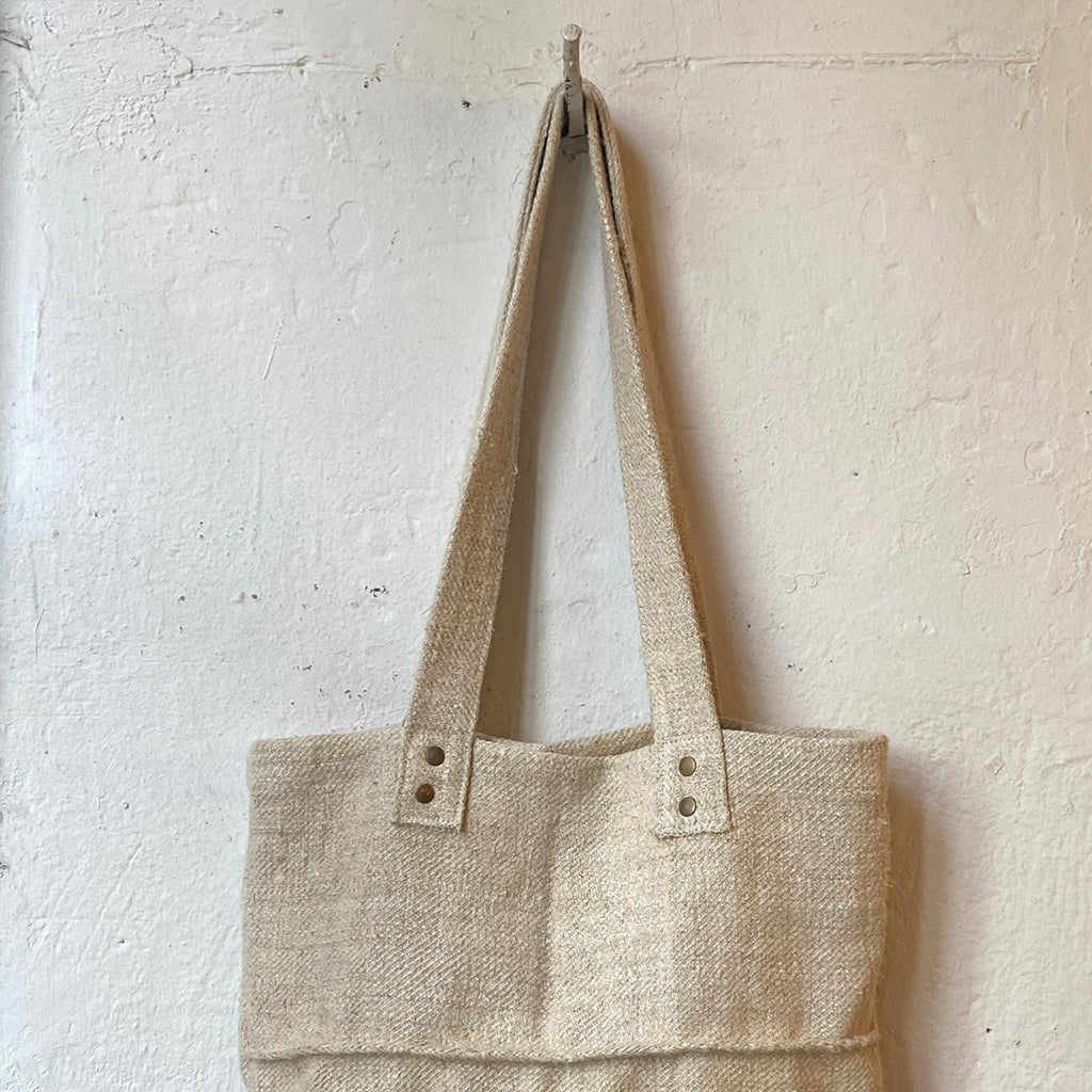 ANTIQUE LINEN COSTAL TOTE BAG