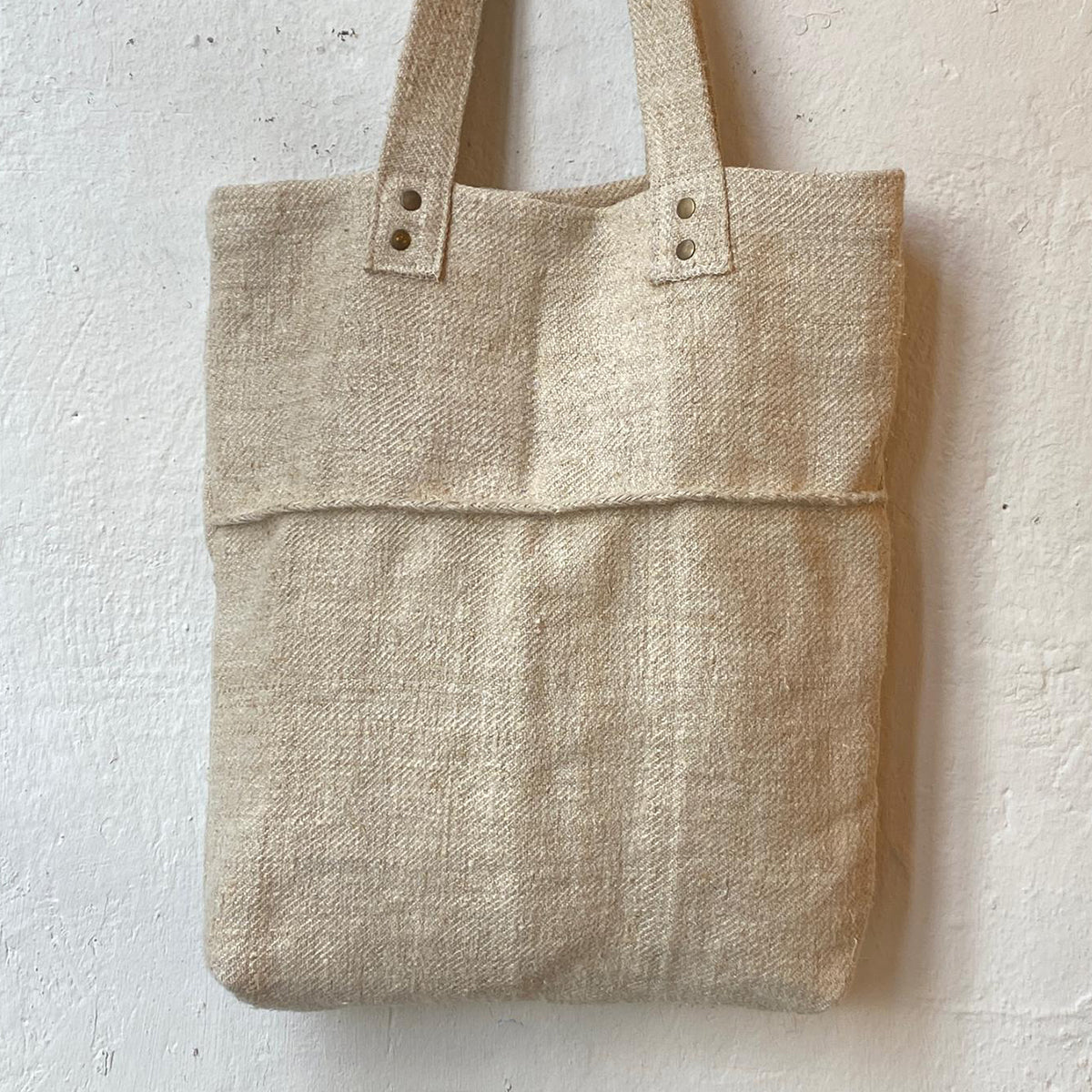 ANTIQUE LINEN COSTAL TOTE BAG