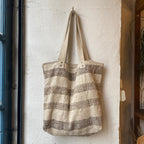 ANTIQUE LINEN COSTAL TOTE BAG