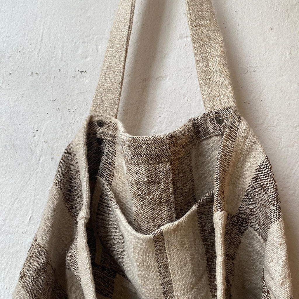 ANTIQUE LINEN COSTAL TOTE BAG