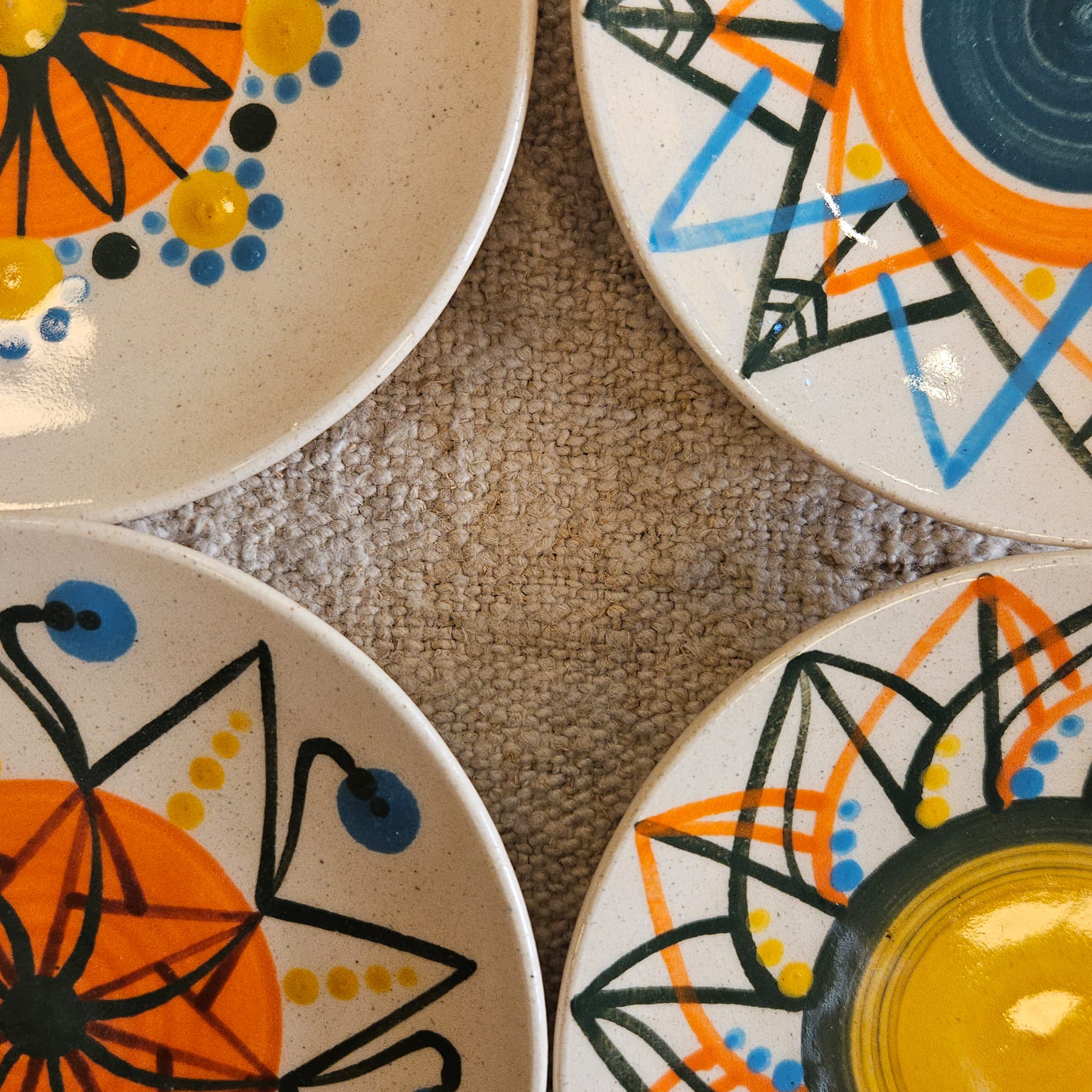 SET 4 PLATOS PAN DECORADO N1 | GALICIA