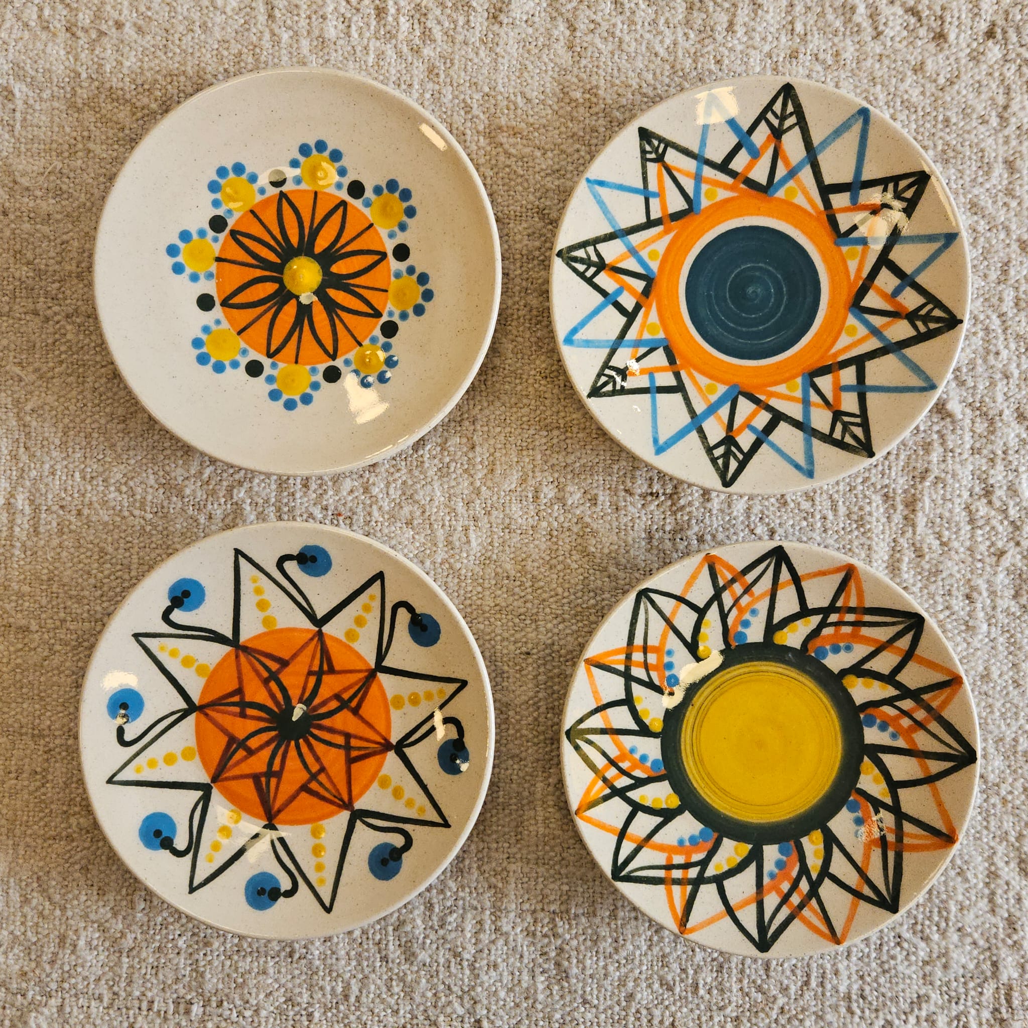 SET 4 PLATOS PAN DECORADO N1 | GALICIA