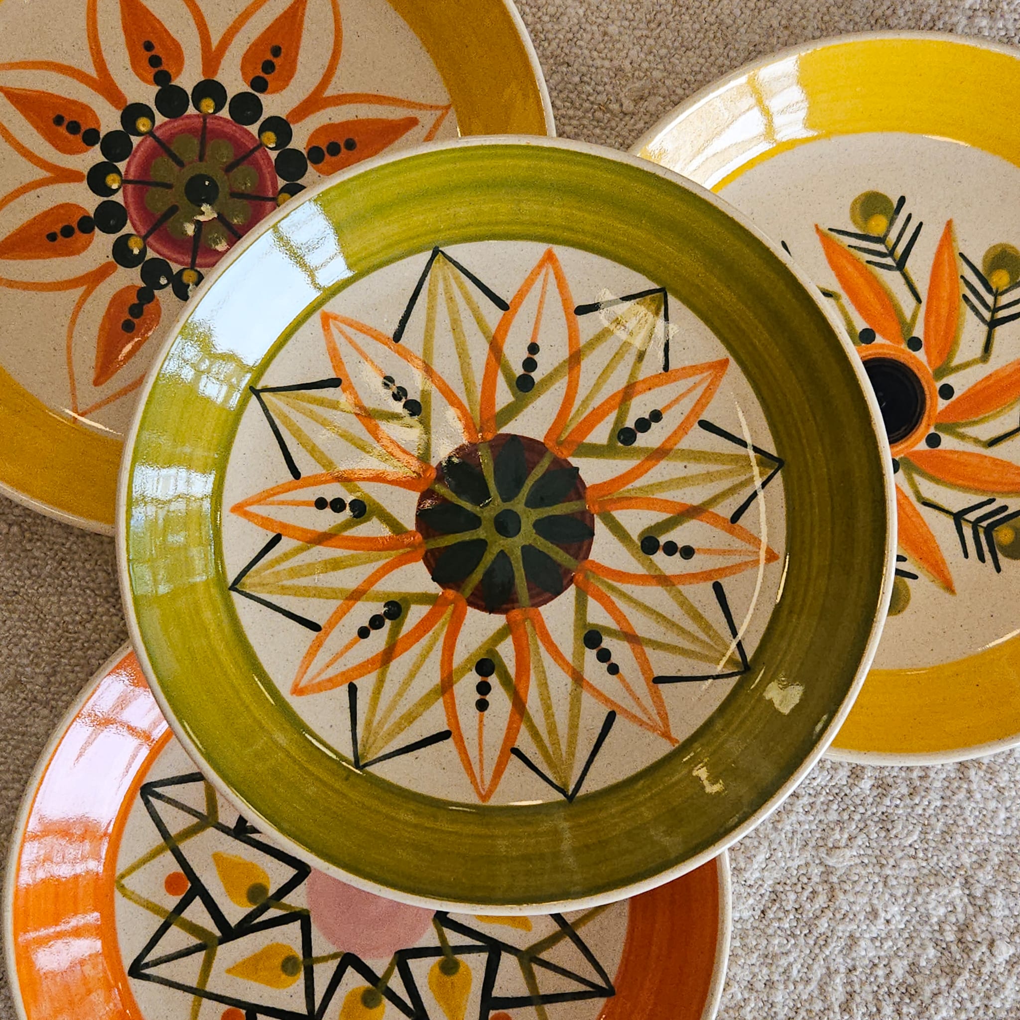 SET 4 PLATOS DECORADO N4 | GALICIA